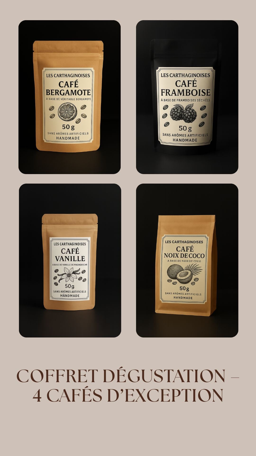 Coffret Dégustation – 4 Cafés d’Exception