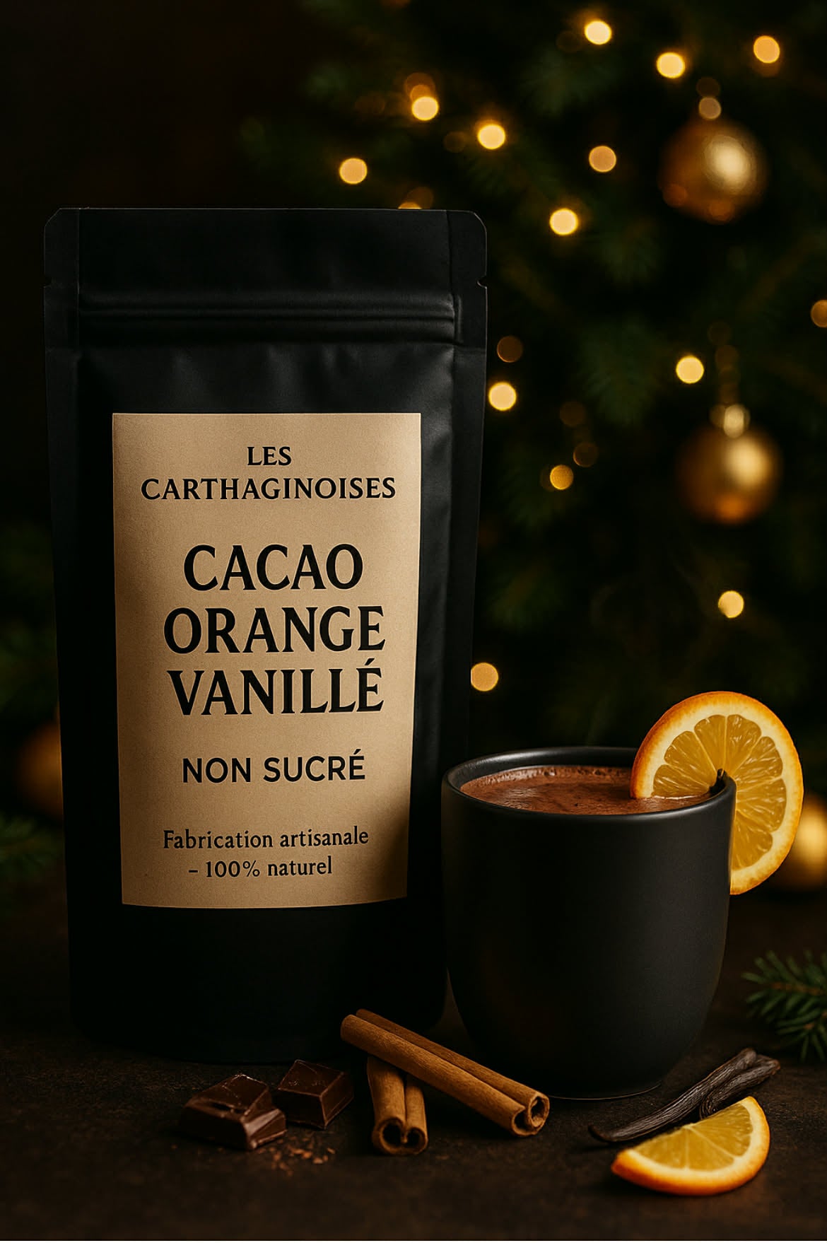Cacao Orange Vanillé Non sucré– Édition Noël