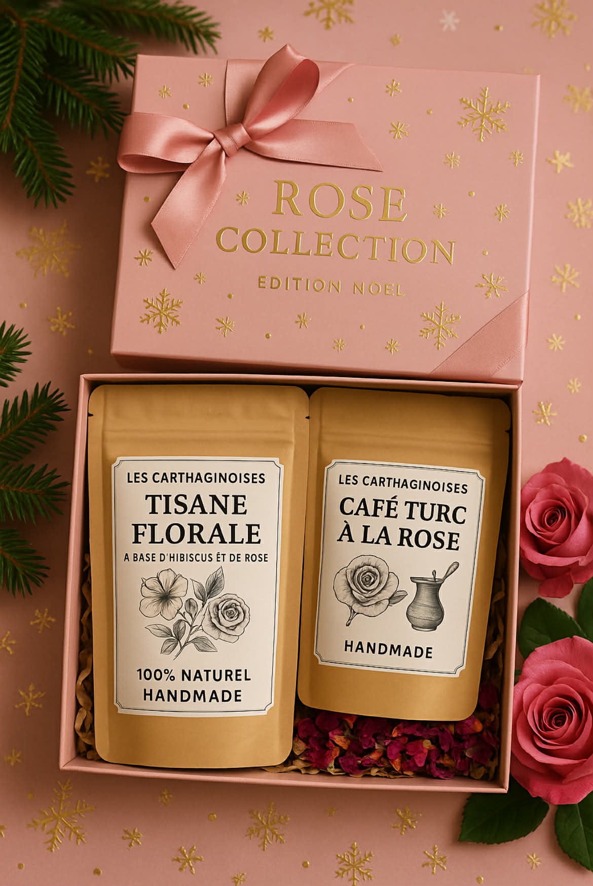 Coffret Roses Collection – Tisane Florale et Café Turc à la Rose
