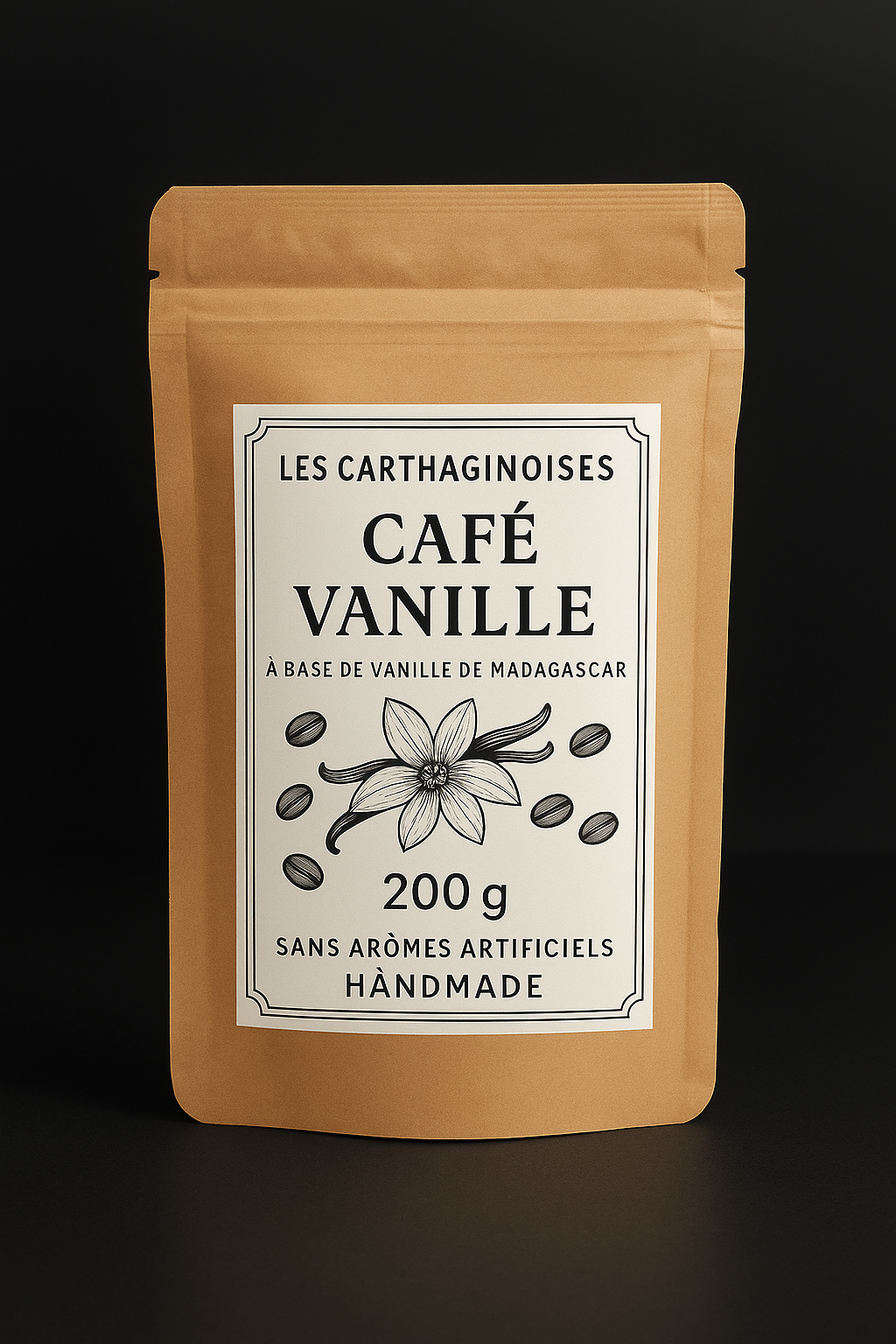 Café moulu vanille_ 100% arabica_Vanille de Madagascar
